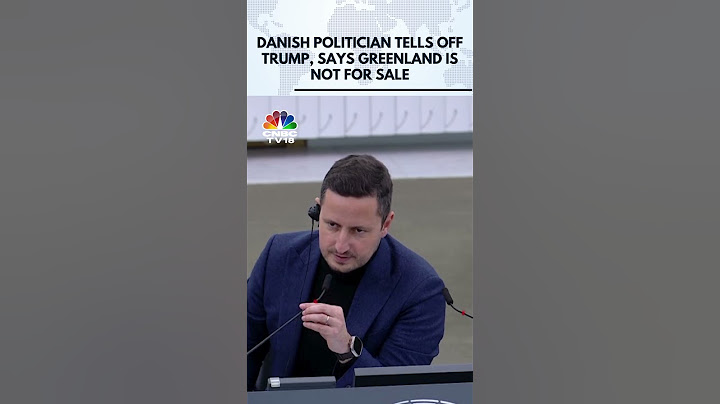 Danish Politician Tells Off Trump, Says Greenland Is Not For Sale | N18S