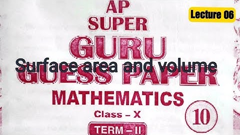 Ap super guru! SURFACE AREA AND VOLUME ! #pseb #psebboard #pseb10thclass