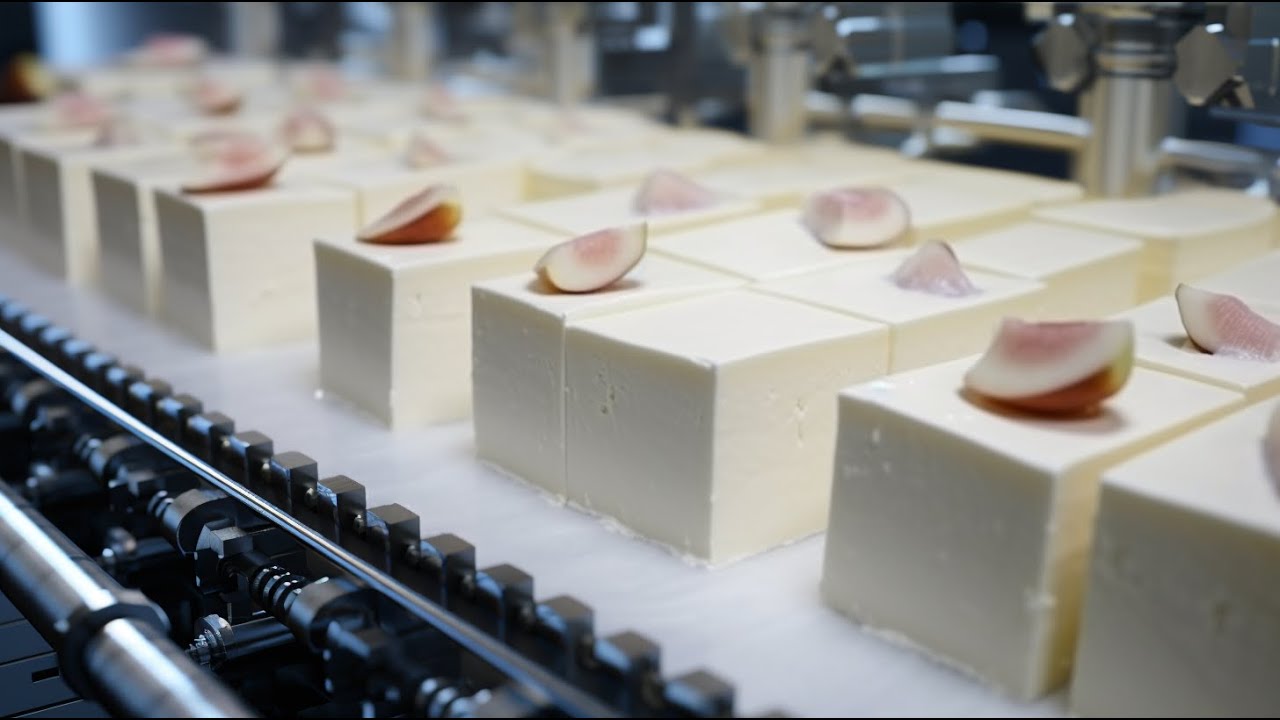 How Milk Block Cake is made in factory Milk block cake mass
