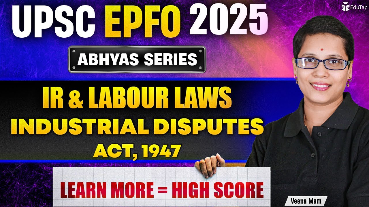 UPSC EPFO Free Classes 2025 | Industrial Relations & Labour Laws MCQs ...