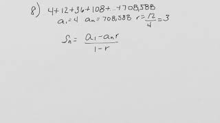 Pre-Calc Unit 10 Practice Test #8