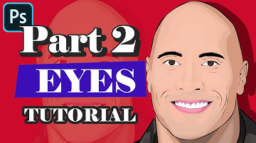 [ Photoshop Tutorial ] Vector Art [ PART 2 - EYES ] (The Rock )