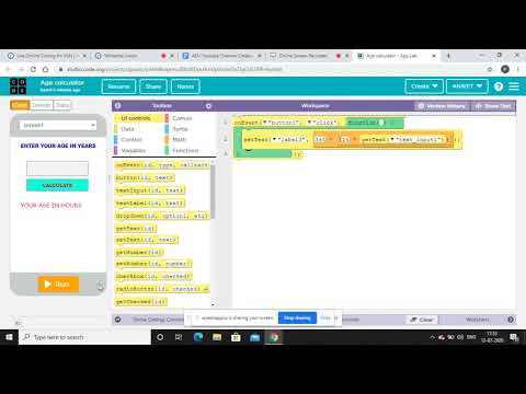 Age calculator in app lab