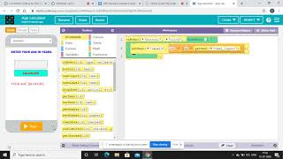 Age calculator in app lab