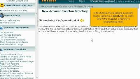 micfo | learning about the skeleton directory in WebHostManager (WHM)