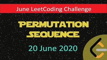 Permutation Sequence | June LeetCode Challenge | 20 June 2020 | C++