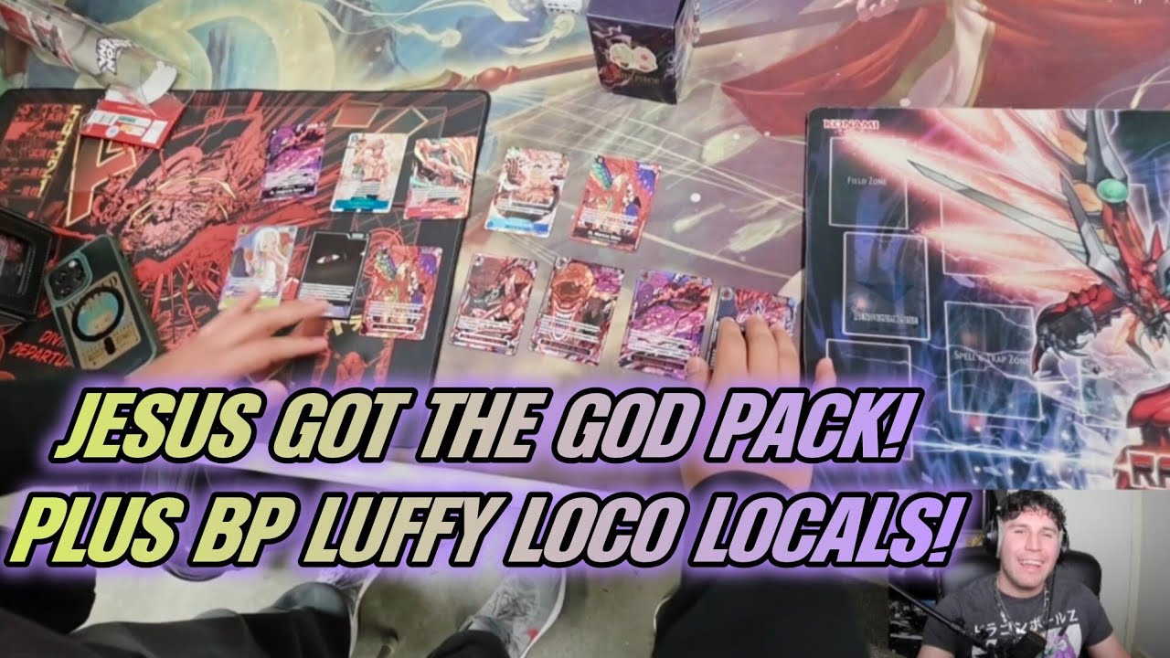BLACK PRUPLE LUFFY AND JESUS GOT THE GOD PACK! ONE PIECE TCG LOCO LOCALS!