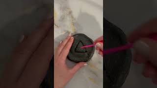 Black Triangle Cloud Dough Slime Dalgona Cookie Challenge #shorts #dalgona #squidgame