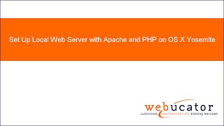 Set Up Local Web Server with Apache and PHP on OS X ...