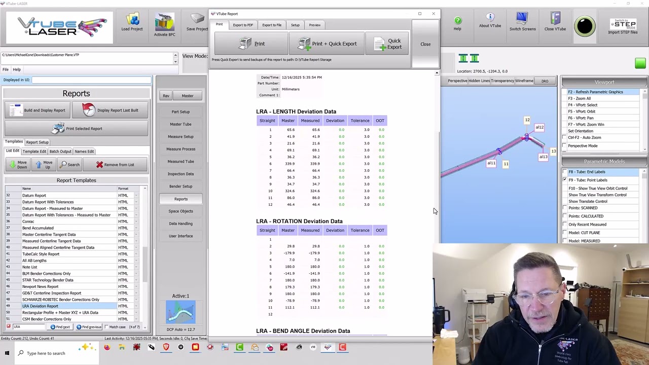 How to Configure VTube-LASER Bend Angle Tolerances