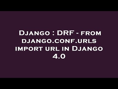 Django : DRF