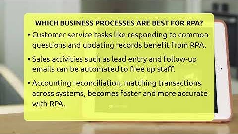 Which Business Processes Are Best For RPA? - Talking Tech Trends