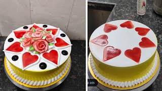 Simple & Easy 2kg Pineapple Flavour Birthday Cake Flower Decorations Kiya hun kaisa hai Comment kare
