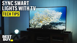 Dynamic Surround Lighting With The Philips Hue Play Hdmi Sync Box 8K Tech Tips From Best Buy