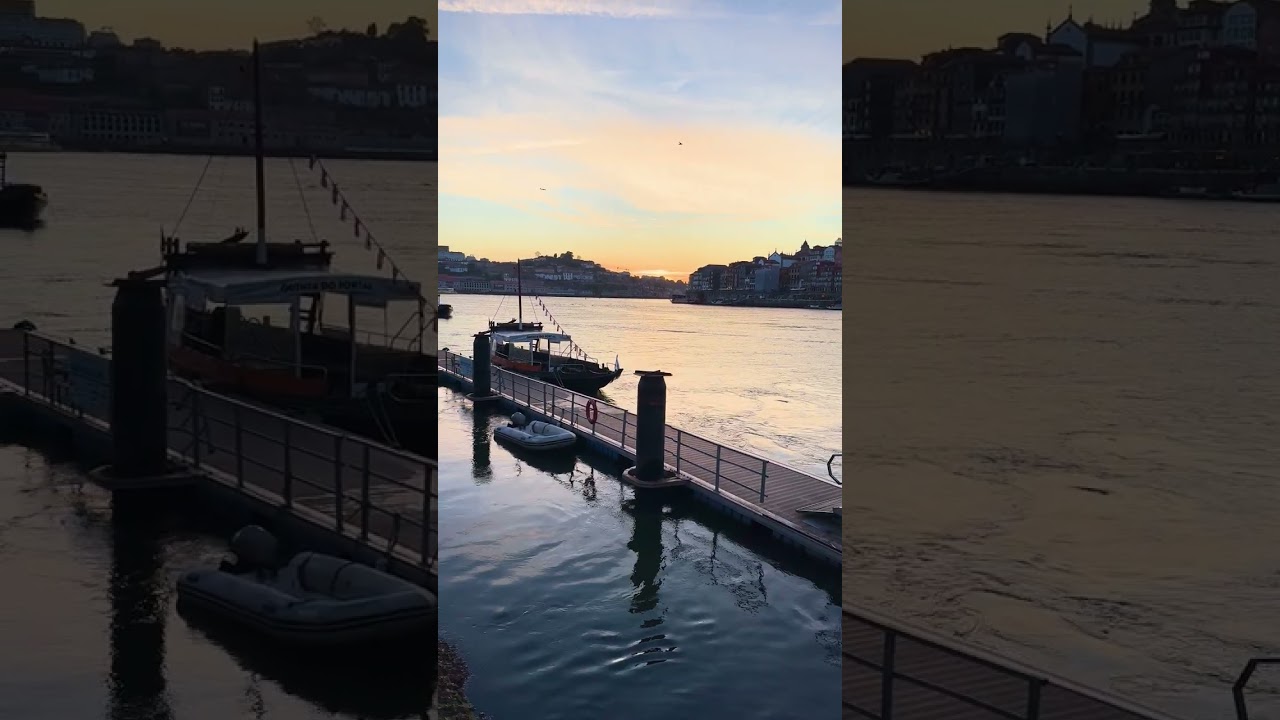 Porto Portugal 2023 Sunset O Pôr Do Sol Douro River 