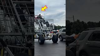 Giant Shopping Cart Car Built by Young Dads! 😱 #crazyidea #giantcar #shoppingcartcar #innovation