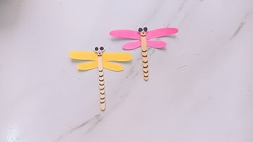 HOW TO MAKE CUTE DRAGONFLY/PAPER DIY DRAGONFLY/SCHOOL ART/DIY CUTE SCHOOL PROJECTS/EASY CRAFT IDEAS
