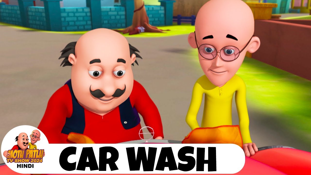 Mesmerizing Motu Patlu Car Wash, Design Digital Art Mesmerizing Motu Patlu Car Wash, Design Digital Art
