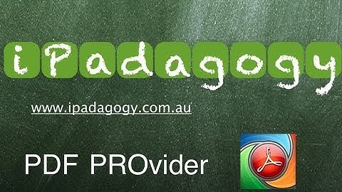 iPadagogy - App Review - PDF PROvider Part 2 Tutorial