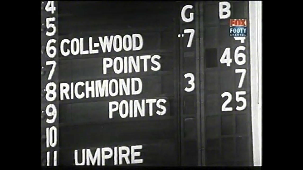 2nd and 3rd Quarters - ABC broadcast 1969 Preliminary Final - Richmond v Collingwood