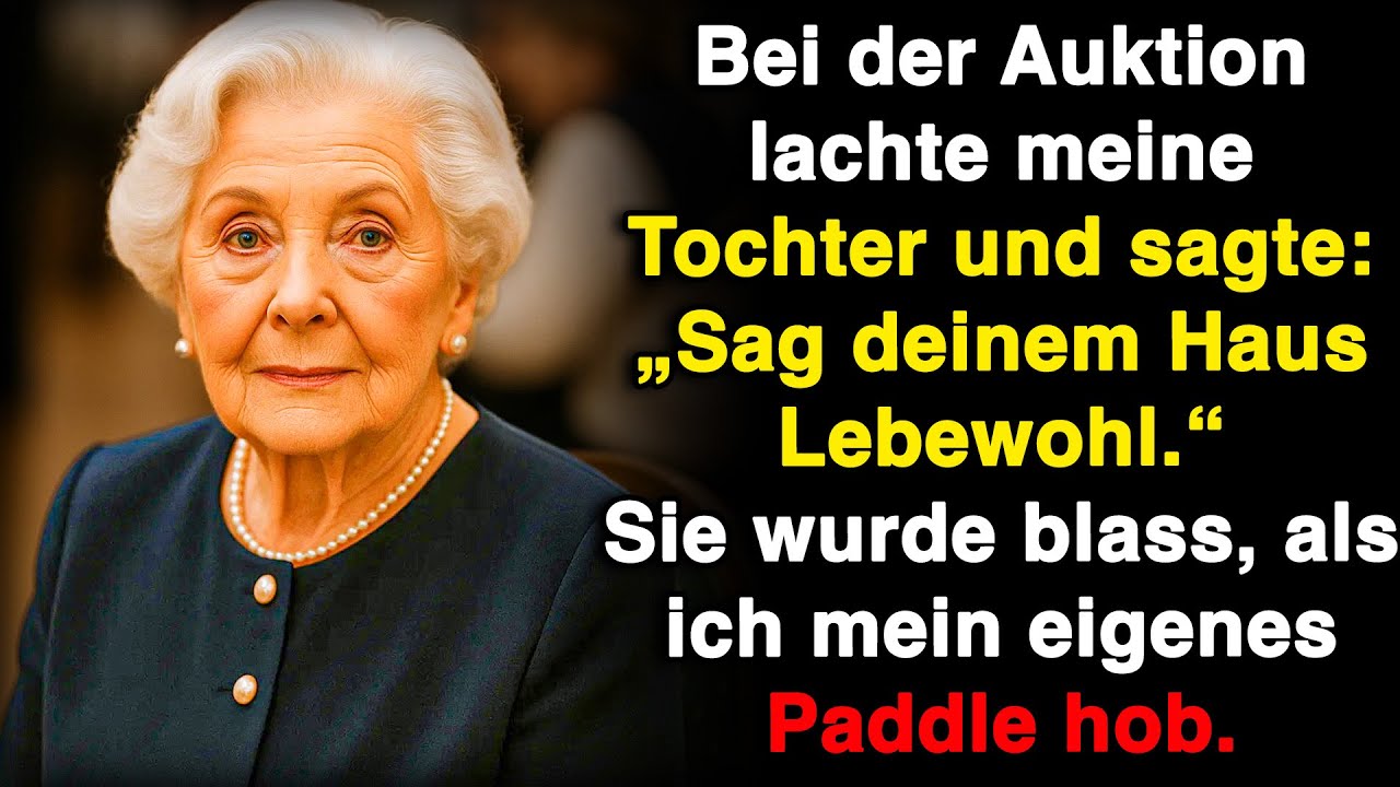 Bei der Auktion sagte meine Tochter: „Sag deinem Haus Lebewohl.“ Sie wurde blass, als ich hob.