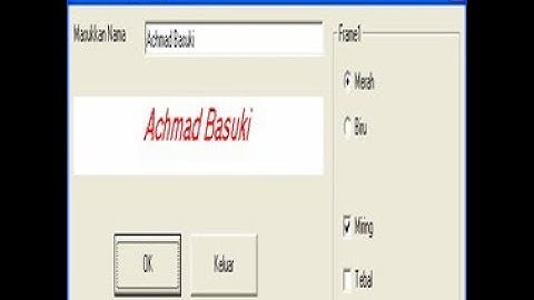 Tutorial Membuat Tulisan berwarna dengan Visual Basic 6.0