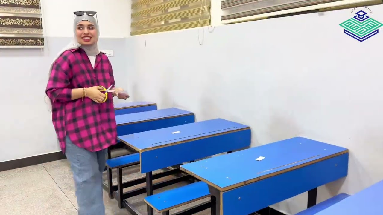 تهيئة القاعات الامتحانية للامتحانات النهائية لتلاميذ المدرسة التقدمية