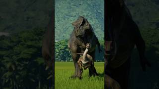 TYRANNOSAURUS REX KILLS GALLIMIMUS IN JWE #tyrannosaurusrex #dinosaurshorts #dinosaur