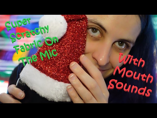 ASMR Extra Scratchy Fabric On The Mic + Mouth Sounds - Crisp, Super Tingly Scratching Sounds