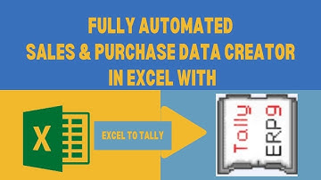 (Excel / Tally - Expert) Sales & Purchase Data Creator With Excel to Tally utility ! Don