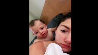 Baby Boy Keeps Sneezing At His Mom And Finds It Funny