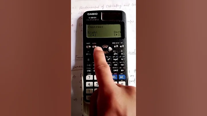 Fx-991Es :- How to increase contrast/Brightness