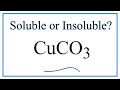 Solubility of Carbonates in Water