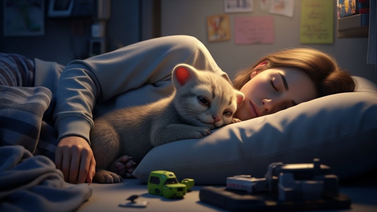 A Cub Snuck Into the Human Dorm — Nestled Beside Her Pillow