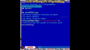 Circle Drawing in C Programming |Graphics in C | Prof. Antony Vijay #shorts