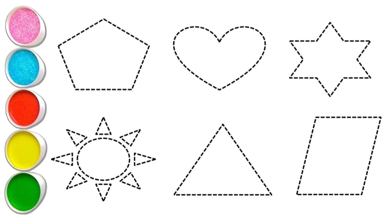 Colorful 2d shape Learning Video Names and Pronunciation for Kids