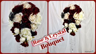 DIY Roses and Crystal Wedding Bouquet | Weddings on a Budget! | DIY Tutorials