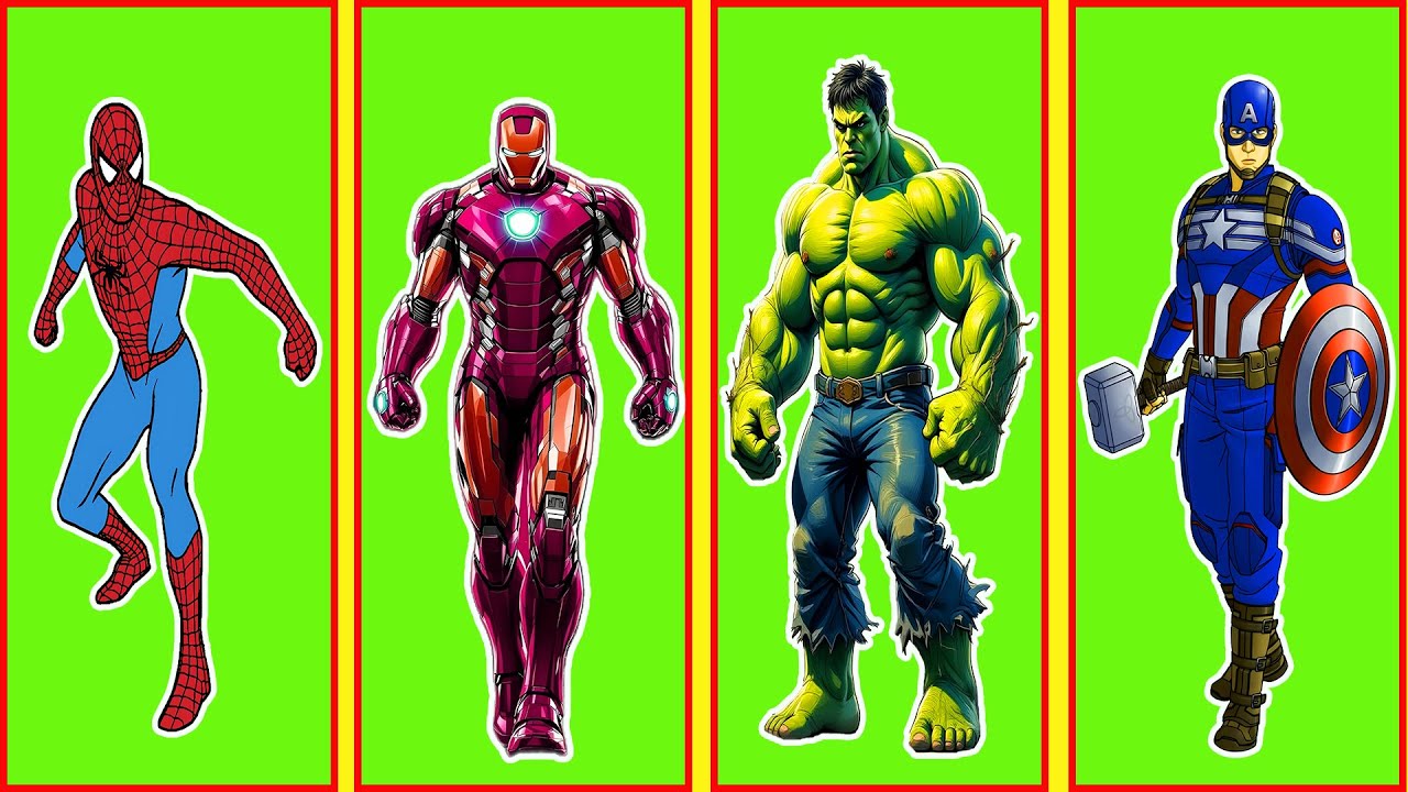 Spider-Man, Iron Man, Hulk & Captain America Assemble on One Screen! ⚡🦸‍♂️ | Funny Hero Game