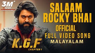 Salaam Rocky Bhai Full Video Song | KGF Malayalam Movie | Yash | Prashanth Neel | Hombale Films