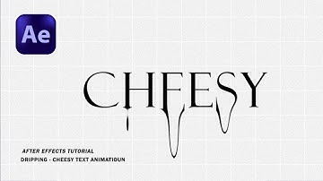 Cheesy Dripping Text Animation | After Effects Tutorial