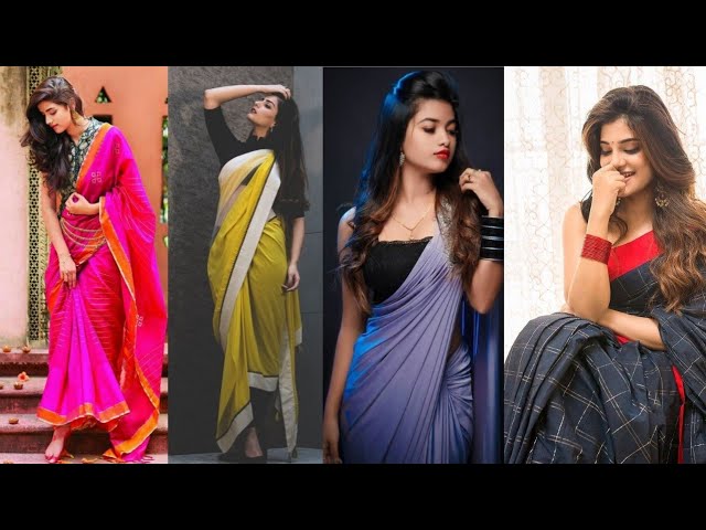 How to pose in a Saree | Saree poses for photoshoot | Beautiful pose for  girls | Top 10 Saree poses - YouTube