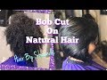 Bob cut on naturally curly hair / salon cass/ hair by Shaunda