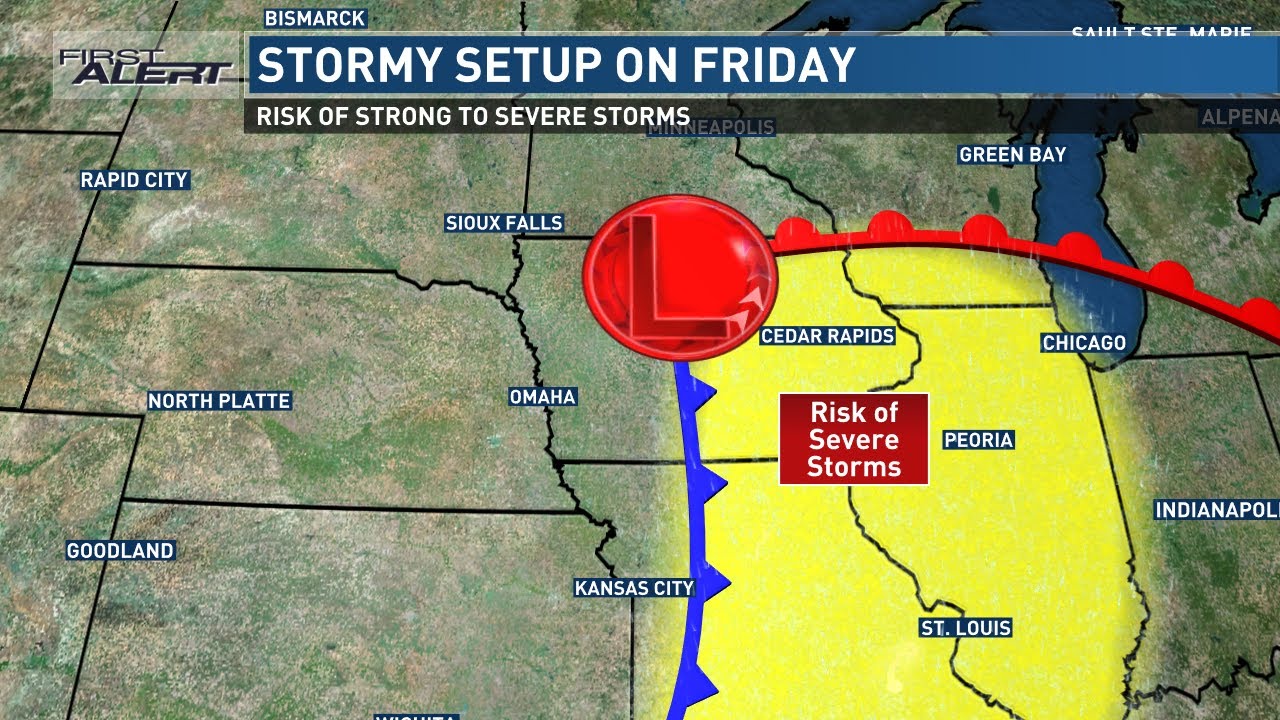 A look ahead at Friday's severe weather potential - YouTube