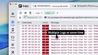 Eagly - Mobile debugging utility which allows viewing Android/iOS logs on windows/linux/mac