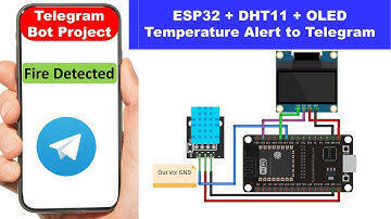 ESP32 DHT11 Telegram Alert OLED | esp32 telegram notification | esp32 telegram bot | NodeMCU ESP8266