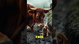 Bella Saves the Puppy #cowtales #cow #animalstories #rescue#respect #puppy   #danger #shortsfeed