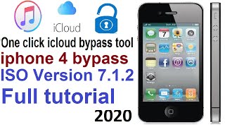 { One Click } iPhone 4 iCloud bypass  Full Activation ISO version 7.1.2  2020 with windows geeksnow