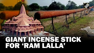 108-feet incense stick gets ready in Vadodara for Ram Lalla’s consecration in Ayodhya Ram Temple