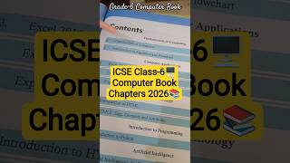 class 6 computer book syllabus 2026 | class 6 computer book chapters icse #computer #grade6 #class6