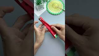 The weather is getting hotter and hotter. Make a cool watermelon fan and do it with your children. image